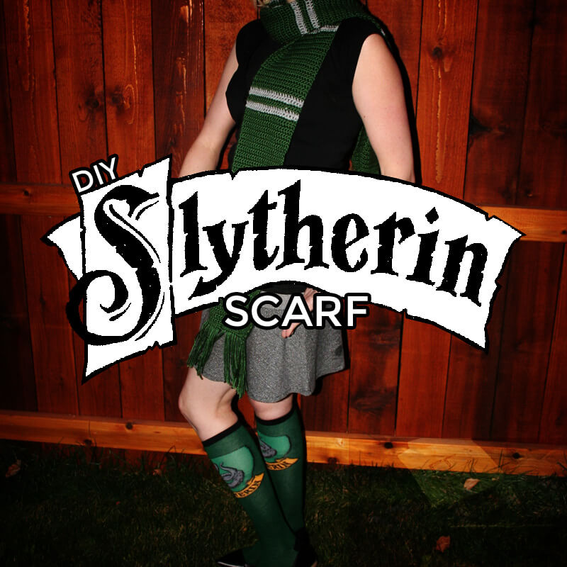 How to crochet a Slytherin scarf