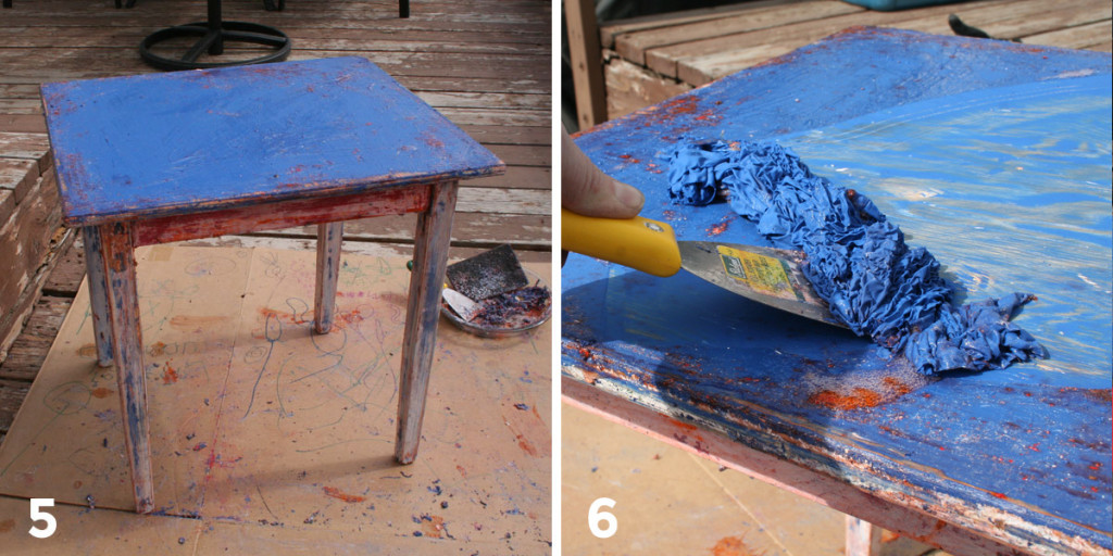 3 removing paint from table top