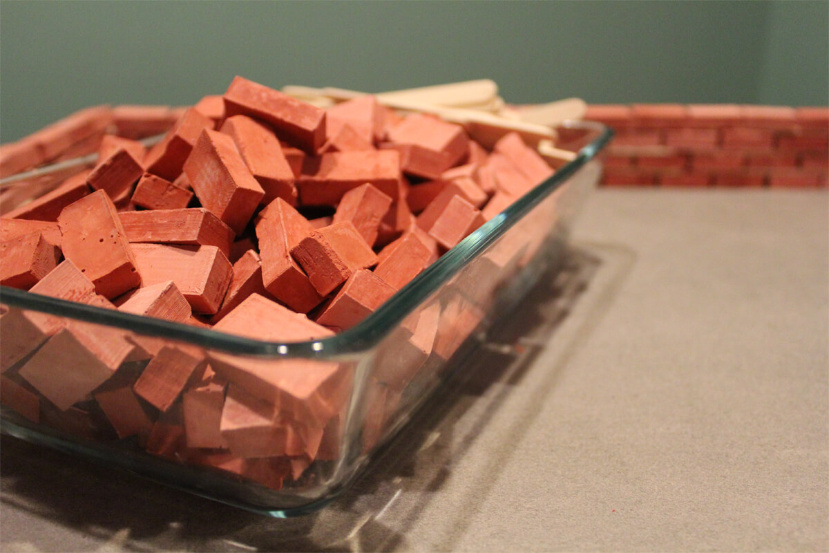Diy handmade miniature bricks (1:6 scale)
