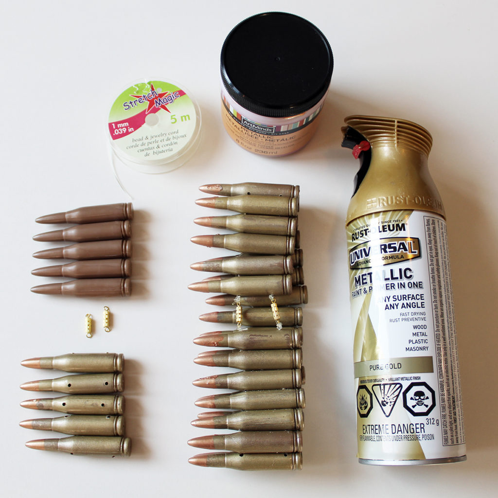 Bullet necklace supplies
